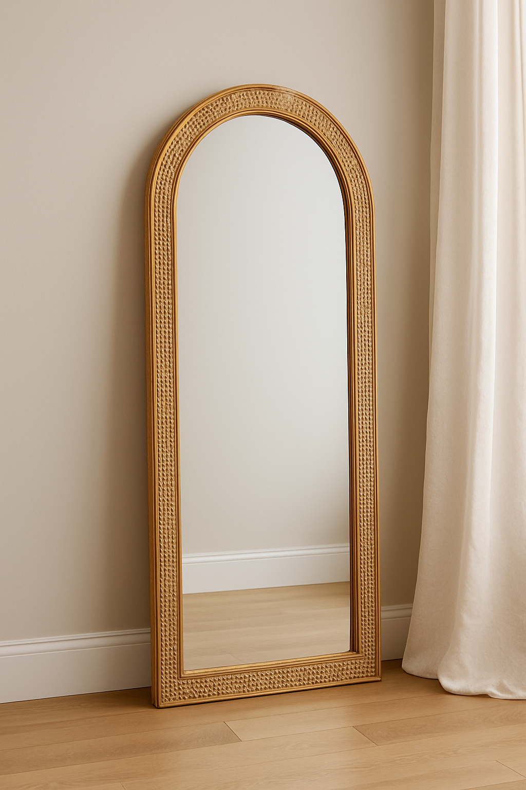 Arlo – Woven Frame Arch Mirror