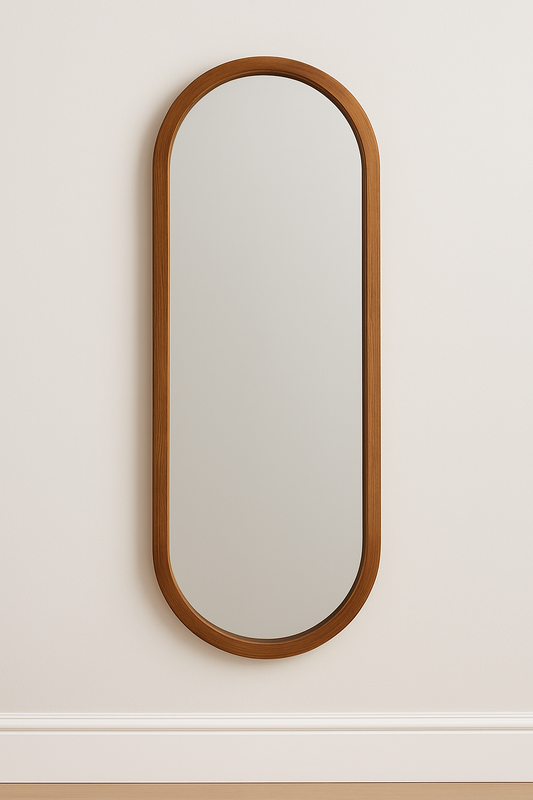 Mira – Oval Walnut Wall Mirror
